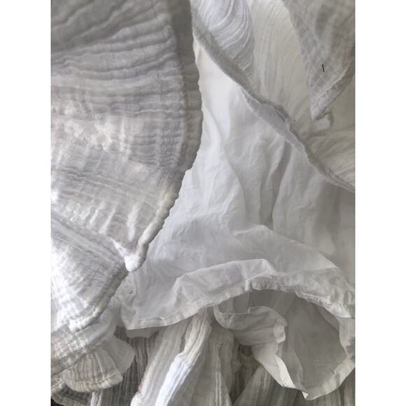 American Eagle White Two Piece Crop Top Maxi Skirt Matching Set Size Small H1 - Picture 4 of 11